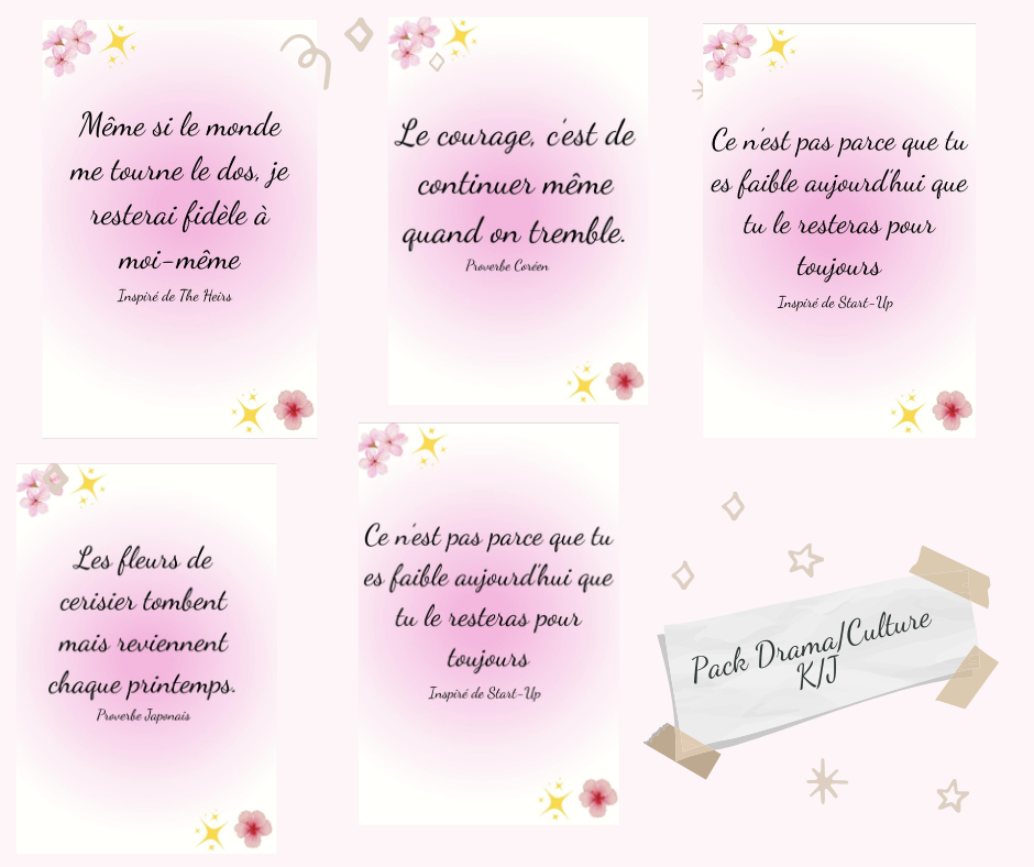 Pack d’Affirmations Dramas & Culture K/J – Sagesse & motivation