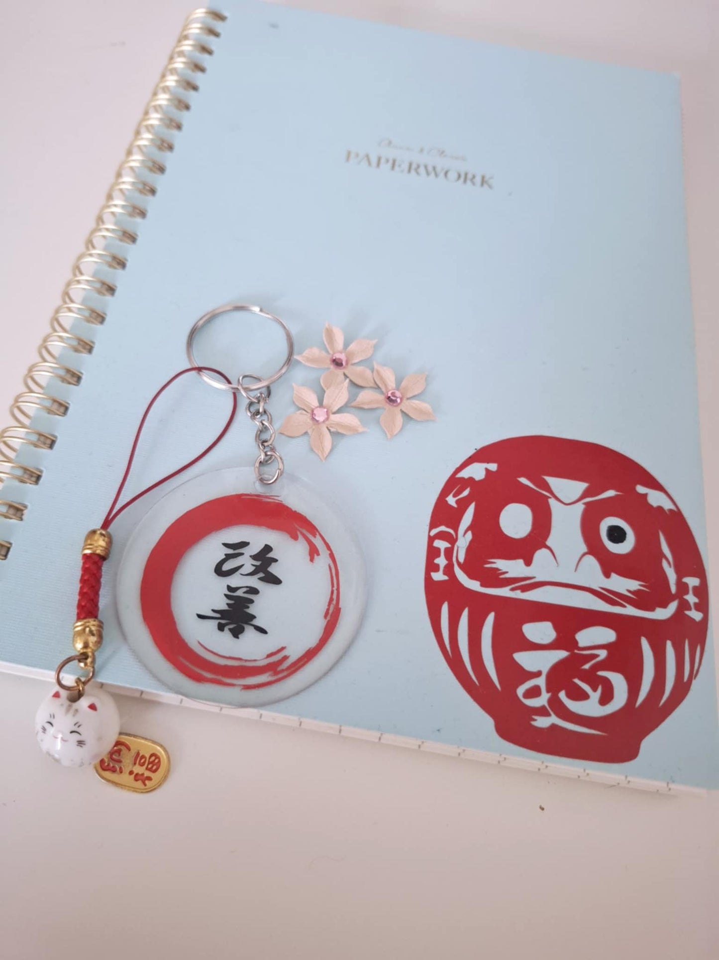 Porte-clés Ensõ, Kaisen & Maneki-neko - Harmonie et chance japonaise