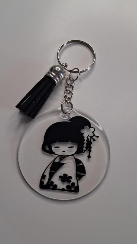 Porte-clé Kokeshi - Elégance Japonaise