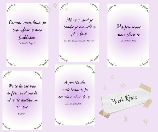 Pack d’Affirmations K-pop – Inspire-toi de tes idols préférés