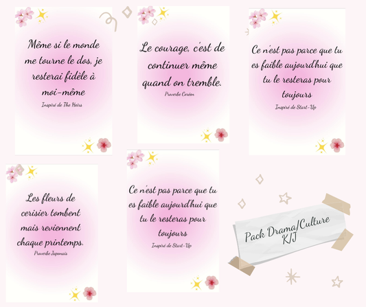 Pack d’Affirmations Dramas & Culture K/J – Sagesse & motivation